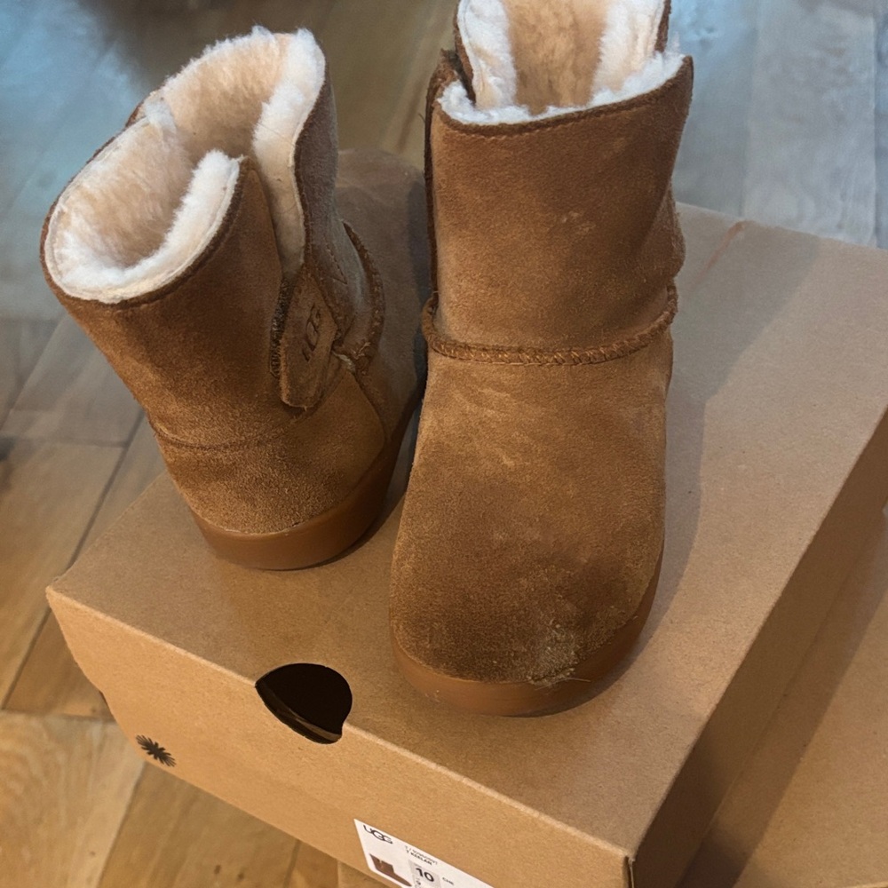 UGG Tan Kids Boots with Cream Lining